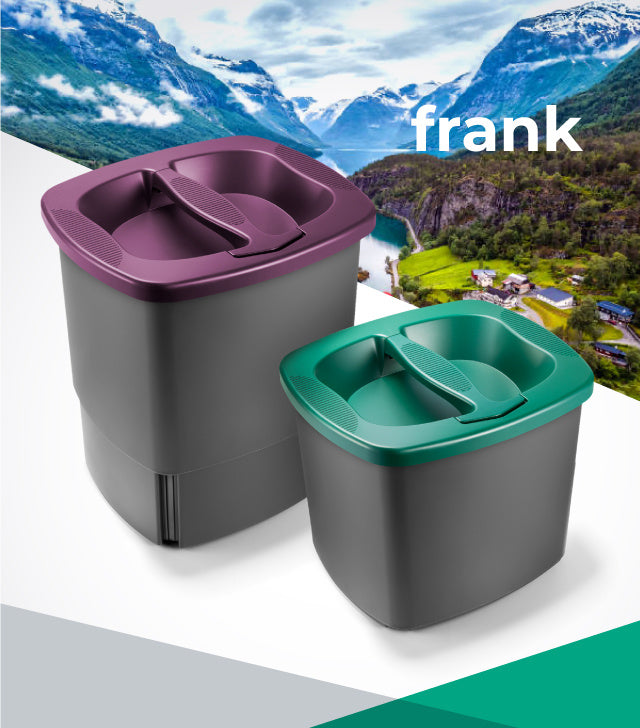 フランク<br><h5>【グシャッと潰せてゴミ捨て楽々】北欧ノルウェー発 ゴミの量を減らせる圧縮ゴミ箱</h5>