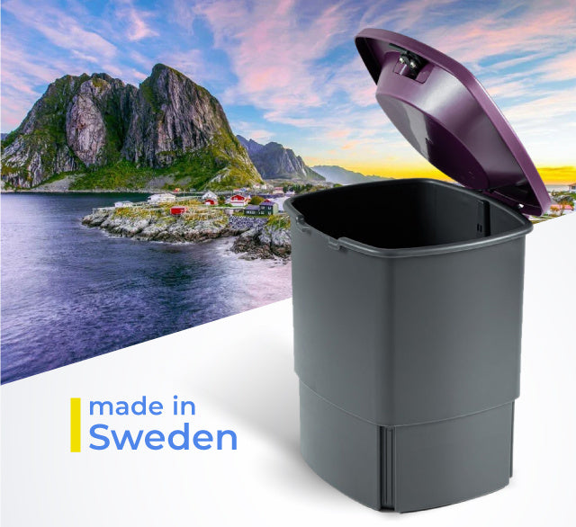 フランク<br><h5>【グシャッと潰せてゴミ捨て楽々】北欧ノルウェー発 ゴミの量を減らせる圧縮ゴミ箱</h5>